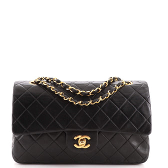Chanel Vintage Classic Double Flap Bag Quilted Lambskin Medium