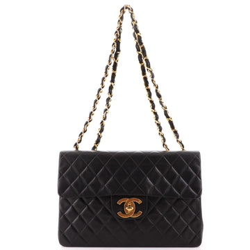 Chanel Vintage Classic Single Flap Bag Quilted Lambskin Maxi
