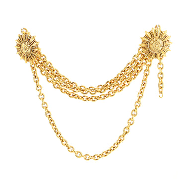 Chanel Vintage Crest Multi-Chain Medallion Belt Metal