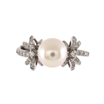 Tiffany & Co. Fireworks Ring Platinum with Diamonds and Pearl