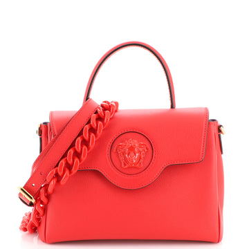 Versace La Medusa Top Handle Bag Leather Medium