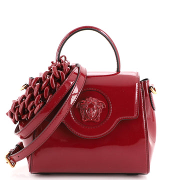 Versace La Medusa Top Handle Bag Patent Small