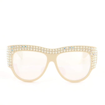Gucci Hollywood Forever Oversized Sunglasses Acetate with Crystals