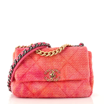 Chanel 19 Flap Bag Quilted Tweed Medium