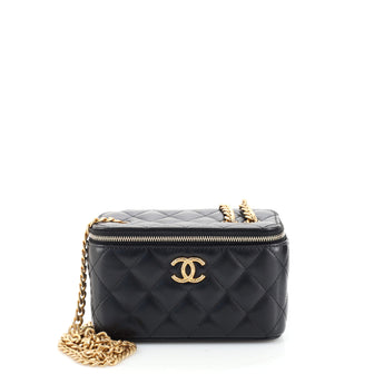 Chanel Classic Vanity Case with Chain Quilted Lambskin Small