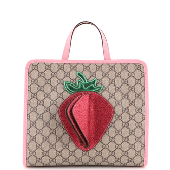 Gucci Children's Tote GG Coated Canvas with Applique Medium