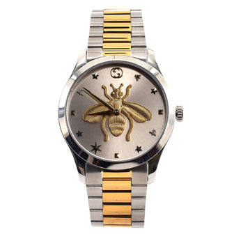 Gucci G-Timeless Bee Quartz Watch Stainless Steel 38