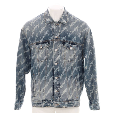 Balenciaga Scribble Logo Jacket Printed Denim