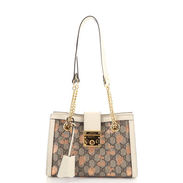 Gucci Padlock Chain Tote Printed GG Coated Canvas Small