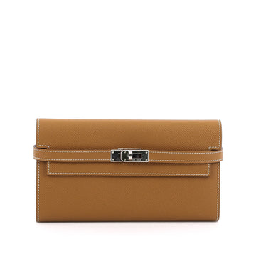 Hermes Kelly Wallet Epsom Long Brown