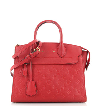 Louis Vuitton Pont Neuf Handbag Monogram Empreinte Leather MM