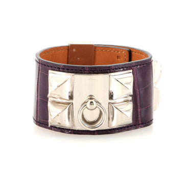 Hermes Collier de Chien Bracelet Alligator