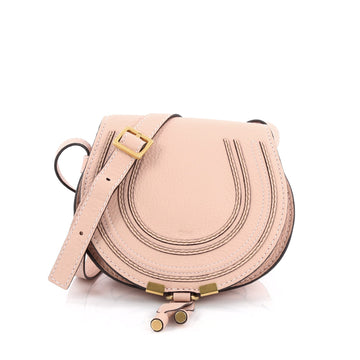 Chloe Marcie Crossbody Bag Leather Small Pink