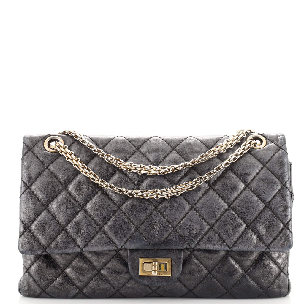 Chanel Black 2.55 Reissue Quilted Classic Calfskin Leather 225 Flap Ba –  Vintage by Misty