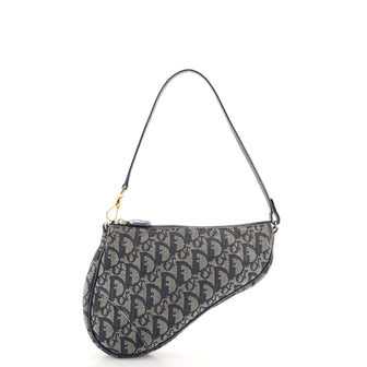 Christian Dior Vintage Saddle Bag Diorissimo Canvas Mini