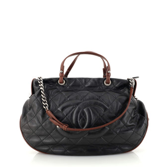 Chanel Country Chic Tote Quilted Leather Large