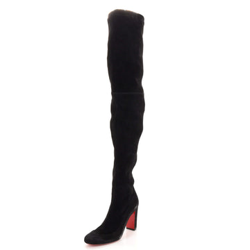 Christian Louboutin Women's Kiss Me Gina Over The Knee Boots Suede 85