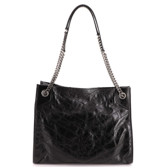 Saint Laurent Niki Shopping Tote Matelasse Chevron Leather Medium