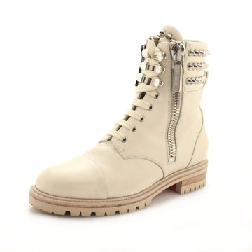 Christian Louboutin Women's Winter Spikes Combat Boots Studded Leather