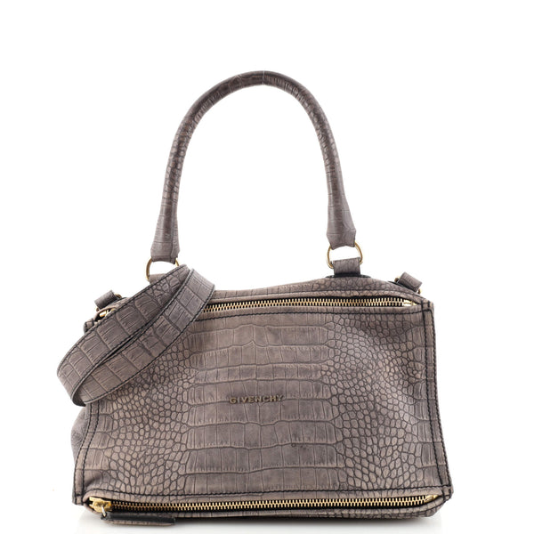 Givenchy Pandora Bag Crocodile Embossed Nubuck Medium 193777