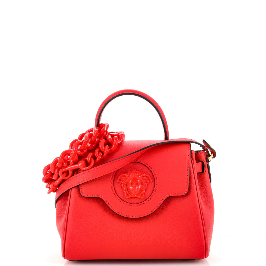 La medusa leather handbag Versace Red in Leather - 42035015