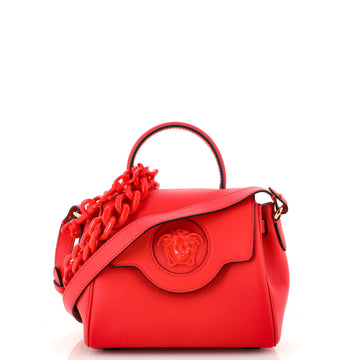 Versace La Medusa Top Handle Bag Leather Small