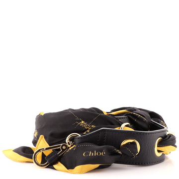 Chloe Scarf Embellished Shoulder Strap Silk and Leather