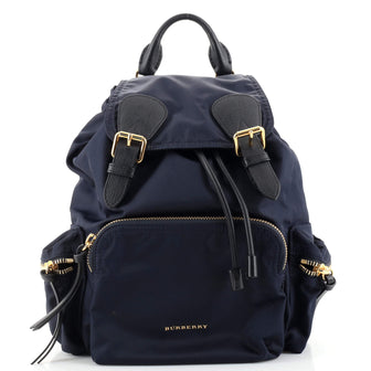Burberry Rucksack Backpack Nylon with Leather Medium Blue 1938161