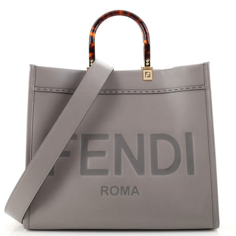 Fendi Sunshine Shopper Tote Leather Large