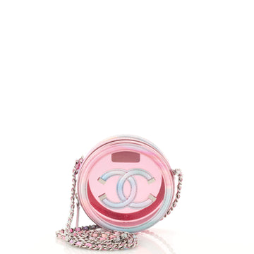 Chanel Filigree Round Clutch with Chain PVC with Lambskin Mini