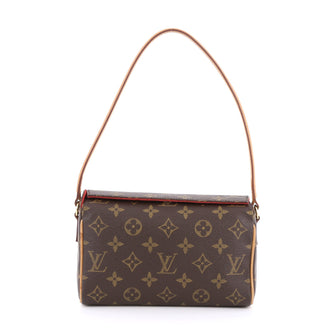 Louis Vuitton Recital Handbag Monogram Canvas Brown