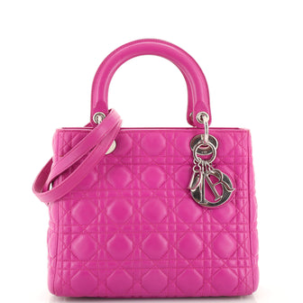 Christian Dior Lady Dior Bag Cannage Quilt Lambskin Medium