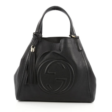Gucci Soho Shoulder Bag Leather Medium Black