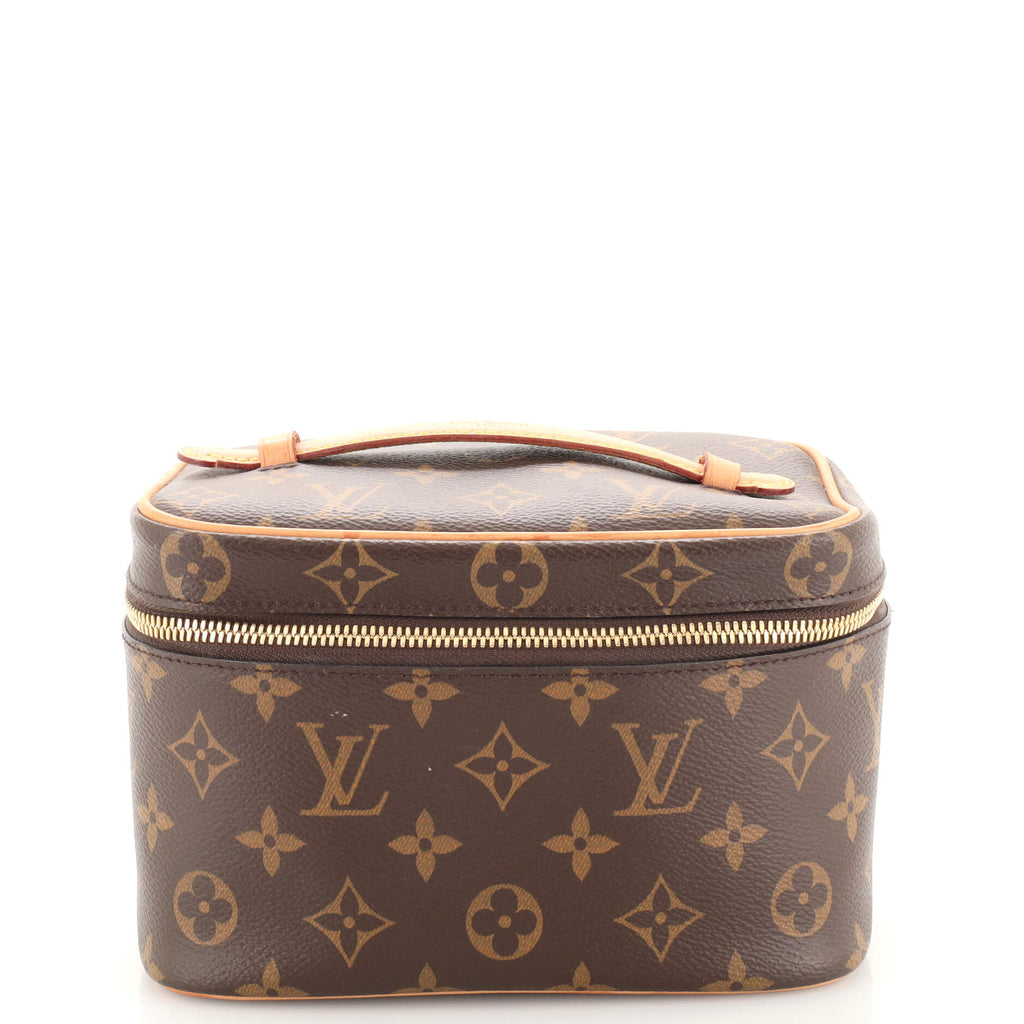 Louis Vuitton Monogram Nice Vanity Case w/ Strap - Brown Cosmetic