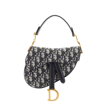 Christian Dior Saddle Handbag Oblique Canvas Mini