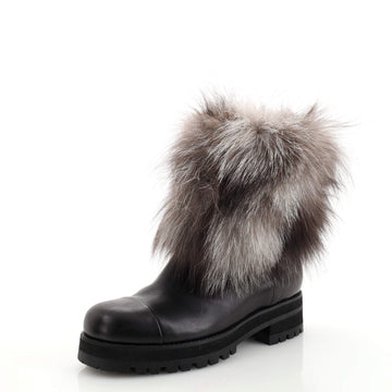Jimmy Choo Women's Dana Ankle Boots Leather with Fur
