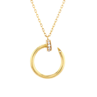 Cartier Juste un Clou Pendant Necklace 18K Yellow Gold with Diamonds