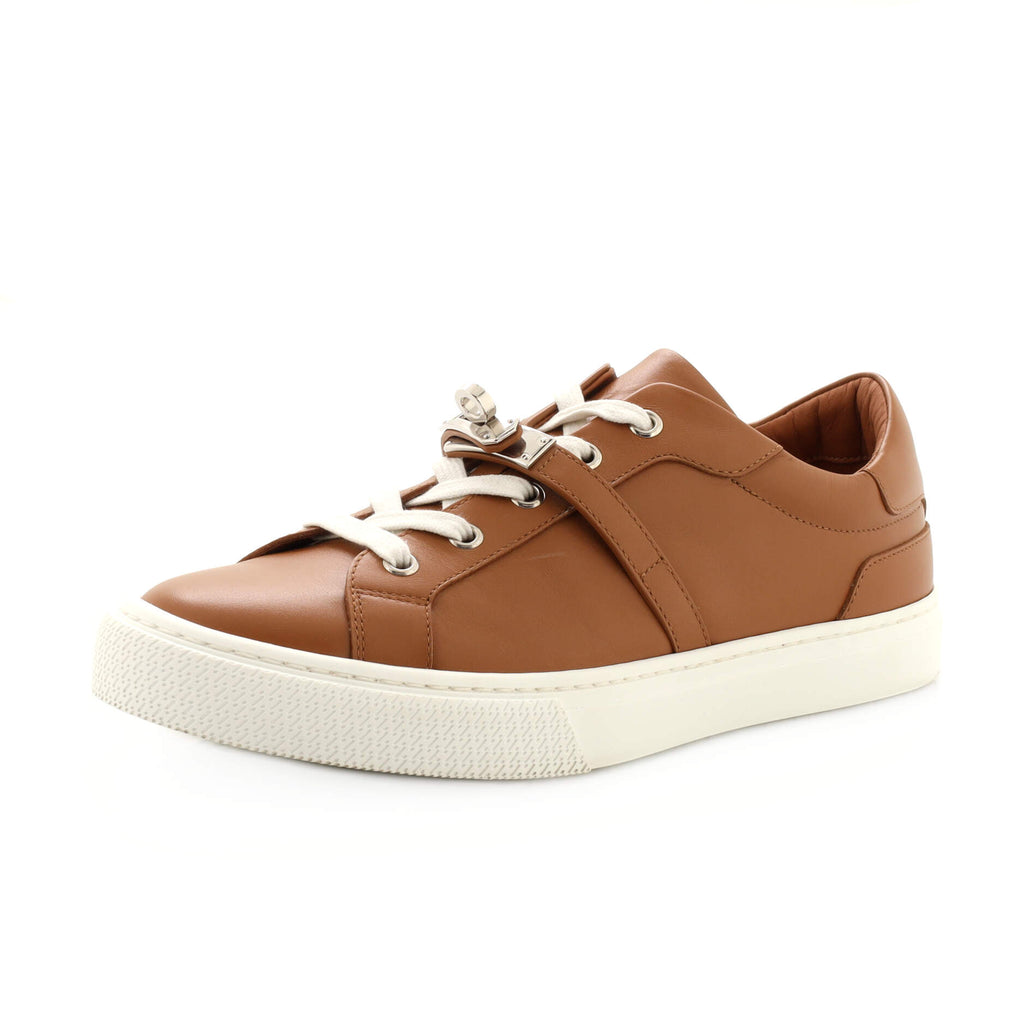 Hermes Women's Day Sneakers Leather Brown 1939231