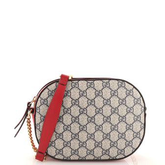 Gucci Chain Crossbody Bag GG Coated Canvas Mini
