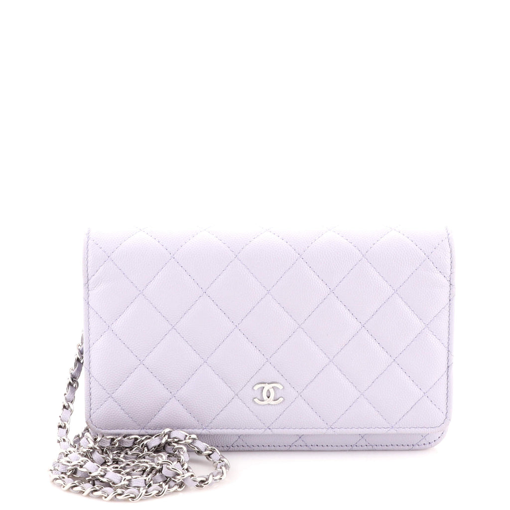 CHANEL Caviar Quilted Wallet on Chain WOC Purple 1294047