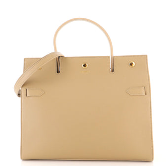 Burberry Title Top Handle Bag Leather Medium