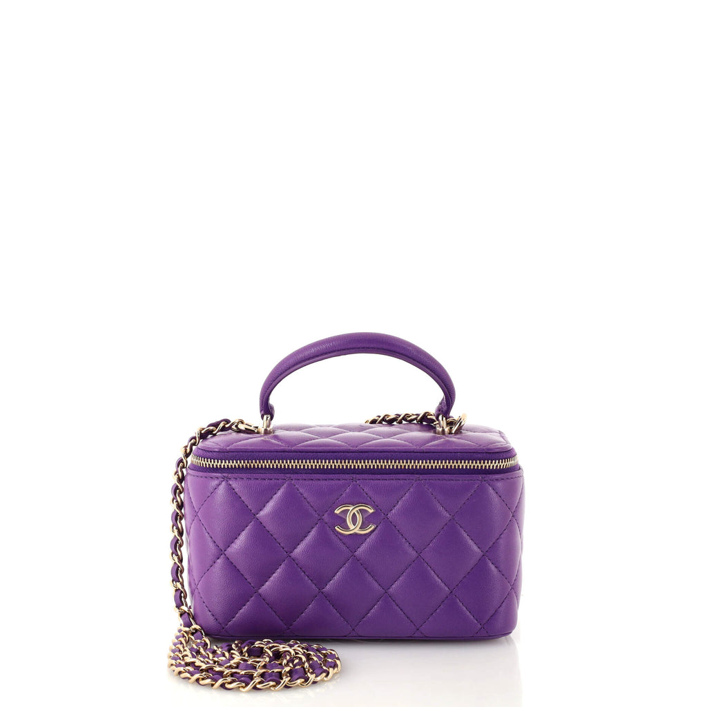 chanel purple vanity case