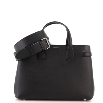 Burberry Banner NM Tote Leather with Vintage Check Canvas Medium