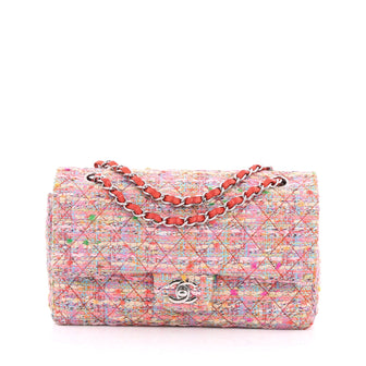 Chanel Classic Double Flap Bag Multicolor Quilted Tweed 1940301
