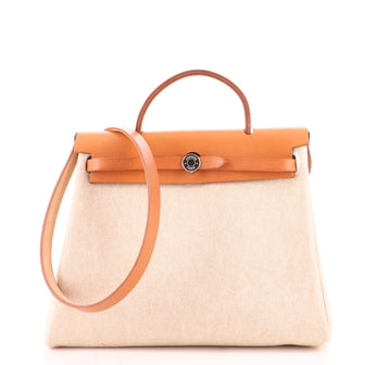 Hermes Herbag Toile and Leather PM