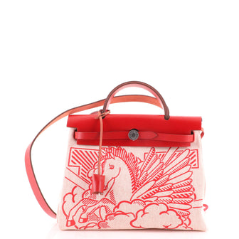 Hermes Herbag Zip Pegase Pop Toile and Leather 31