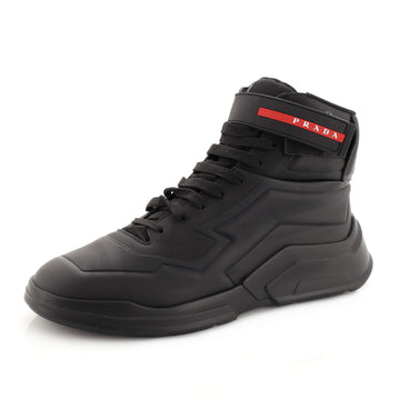 Prada Men's Polarius High Top Sneakers Leather