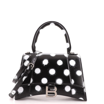 Balenciaga Hourglass Top Handle Bag Printed Leather XS