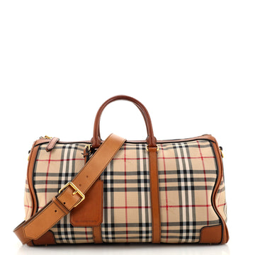 Burberry Convertible Weekend Duffle Bag Horseferry Check Canvas Medium