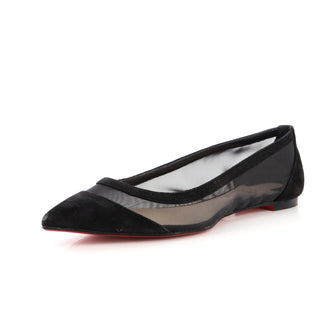 Christian Louboutin Women's Galativi Flats Leather with Mesh
